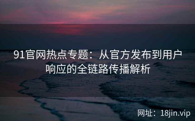 91官网热点专题：从官方发布到用户响应的全链路传播解析